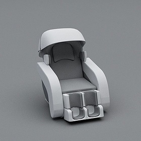 Massage Chair 3D Model with Arms for Relaxing Spaces