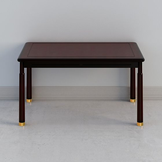 Classic Solid Wood Coffee Table 3D model