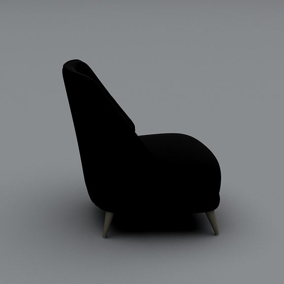 Stylish Curved Chair 3D Model for Creative Spaces