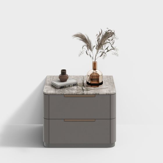 Stylish Nightstand 3D model for Modern Interiors