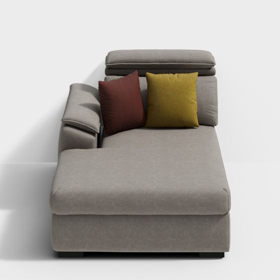 Elegant Low-Poly Sofa 3D model for Modern Interiors