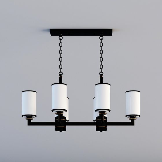Chic Low-Poly Pendant Light 3D model for Modern Spaces