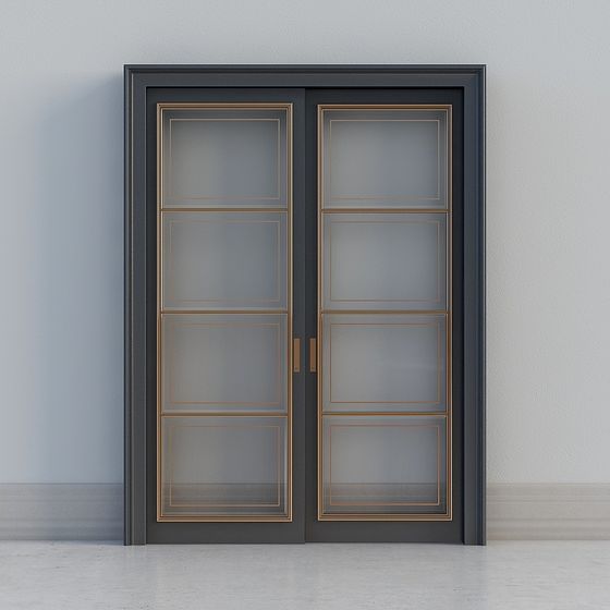 Elegant Low-Poly 3D Door Model for Modern Spaces