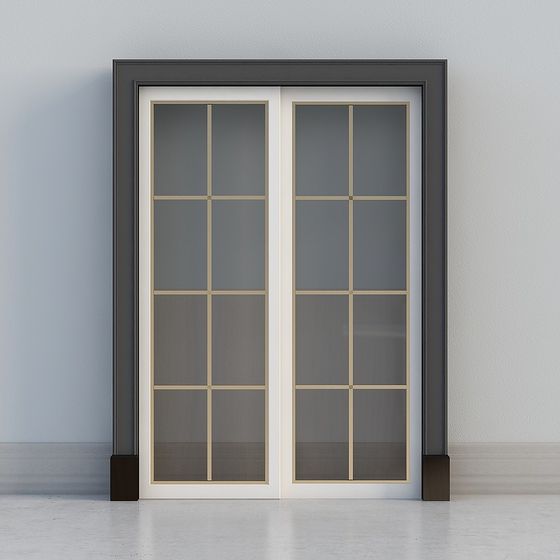 Sleek Bi-Fold Door 3D Model for Modern Spaces