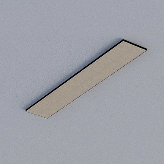 Frameless Honeycomb Panel 3D Model in Gray