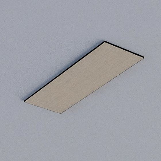 Gray Frameless Honeycomb Panel 3D Model