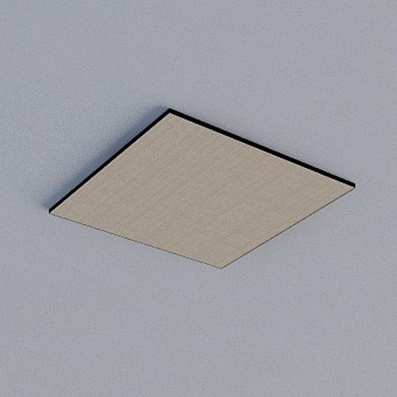 Frameless Gray Honeycomb Panel 3D Model