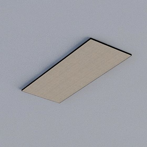 Gray Frameless Honeycomb Panel 3D Model