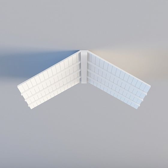 Urban Corner Shelf 3D model for Modern Spaces