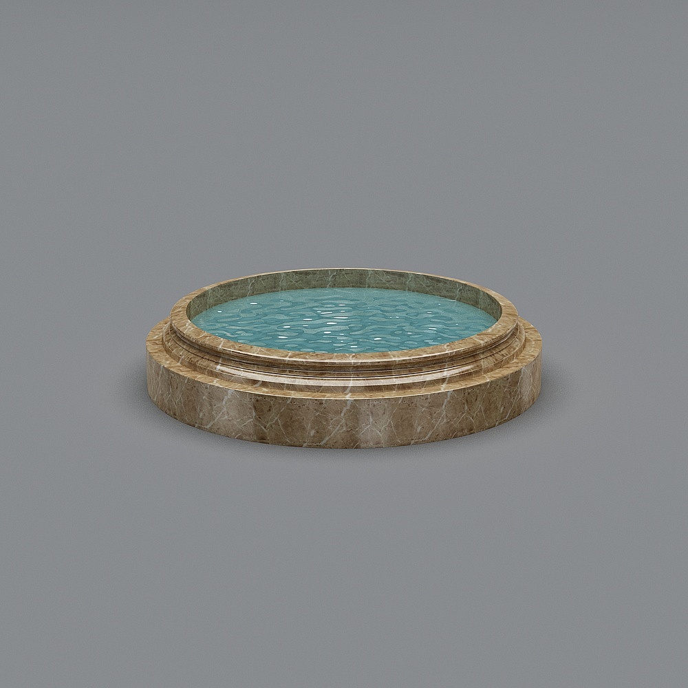 European Classic Landscape Pool - Fountain Water View 4