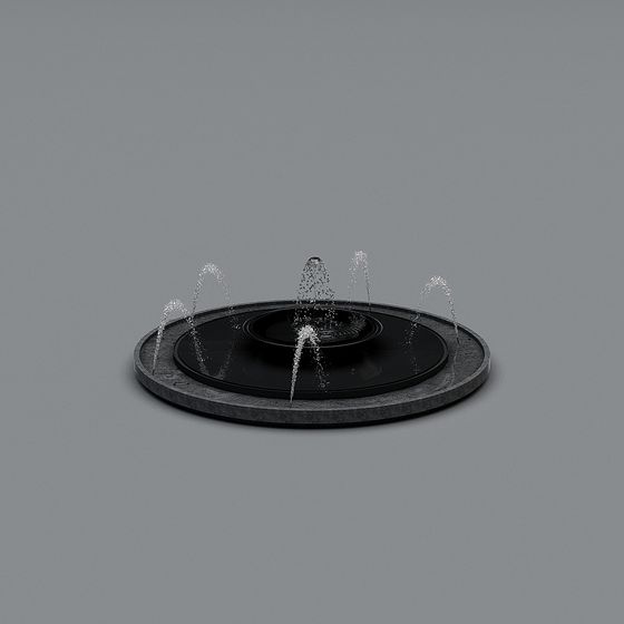 Elegantly Designed Round Dance Fountain 3D model