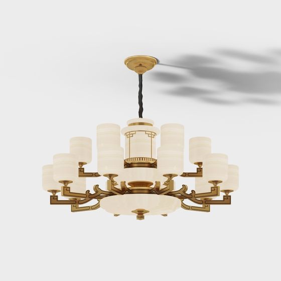 Art Deco Chandelier 3D model