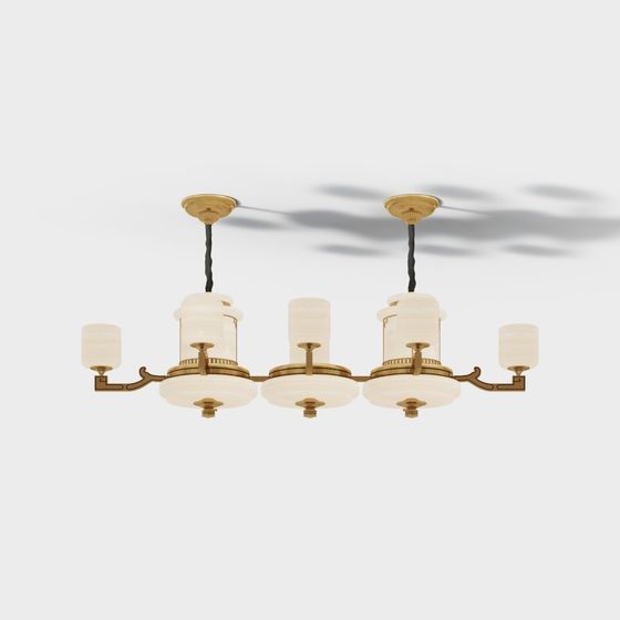 Art Deco Chandelier 3D model for Elegant Interiors
