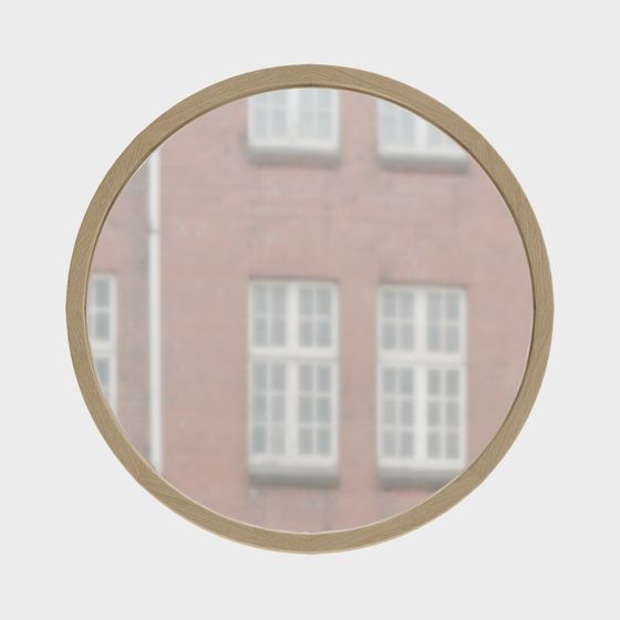 Stylish Round Mirror 3D model for Modern Interiors