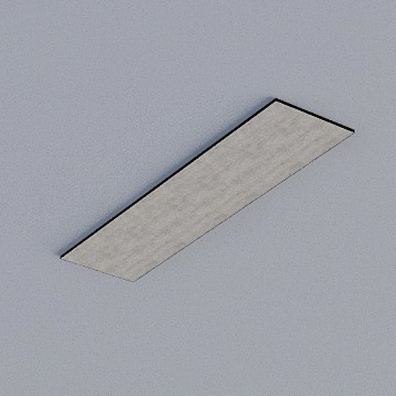 Gray Frameless Honeycomb Panel 3D Model