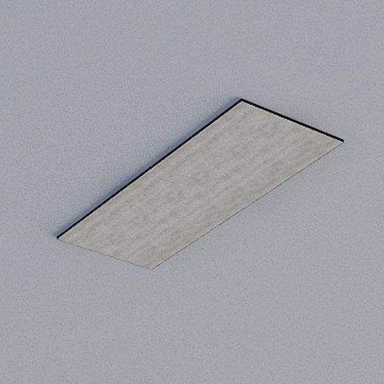 Frameless Honeycomb Panel 3D Model in Gray