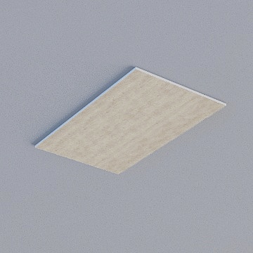 Modern rectangular ceiling light with white textured surface on grey background