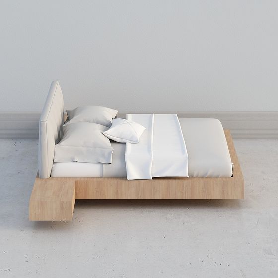 Modern Minimalist Bed Frame 3D model