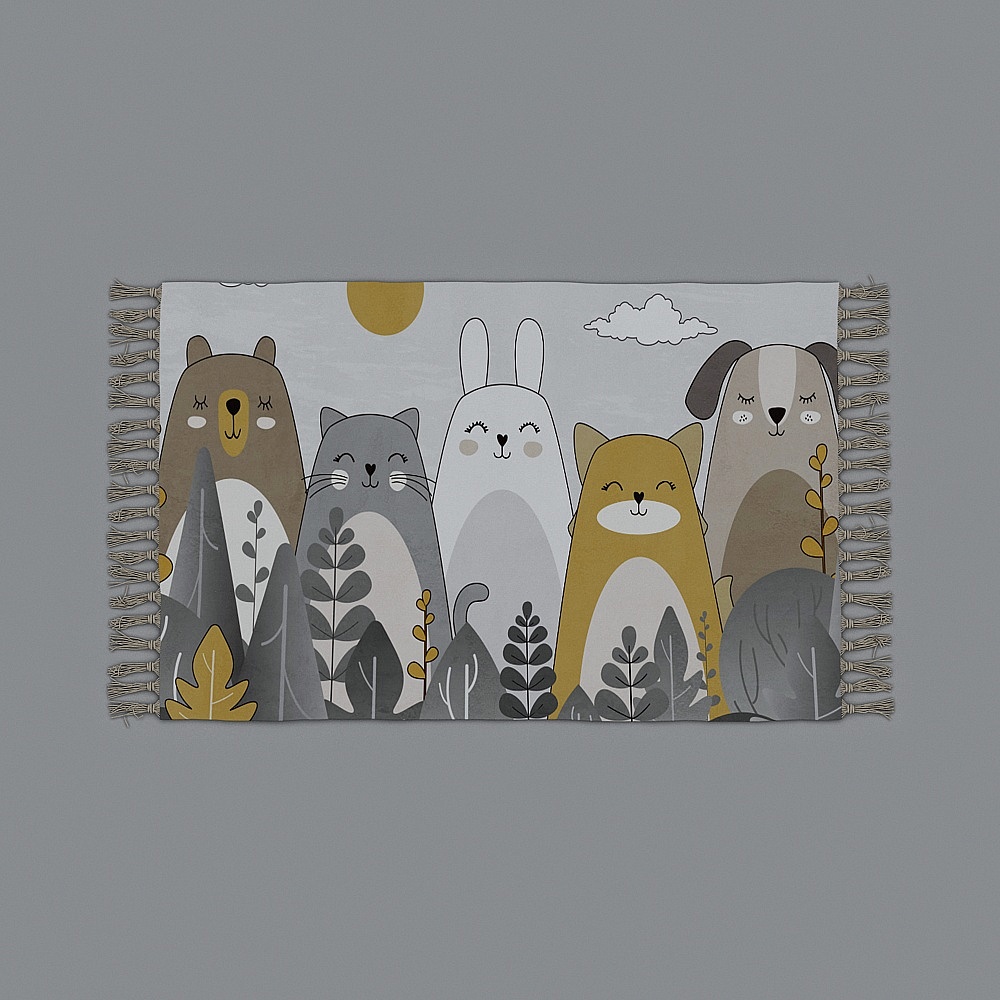 Tapis carré moderne 8-4