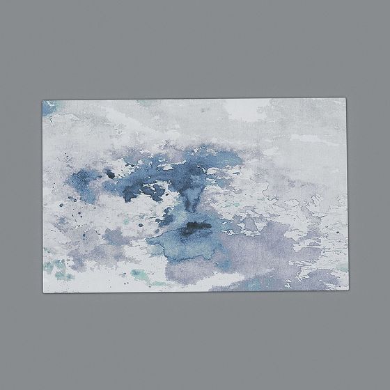 Abstract Watercolor Carpet 3D model for Creative Spaces