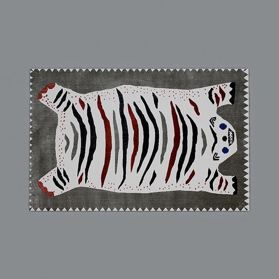 Stylish Tiger Rug 3D model for Creative Spaces