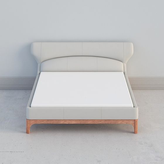 Elegant Bed Frame 3D model for Contemporary Spaces