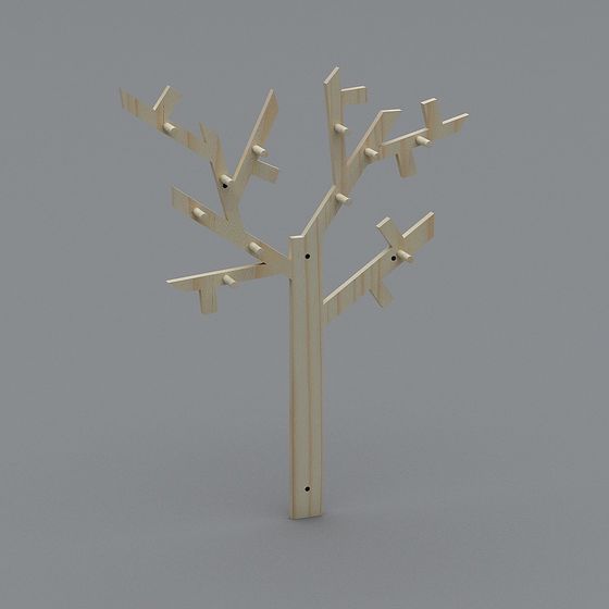 Unique Branch Coat Rack 3D model