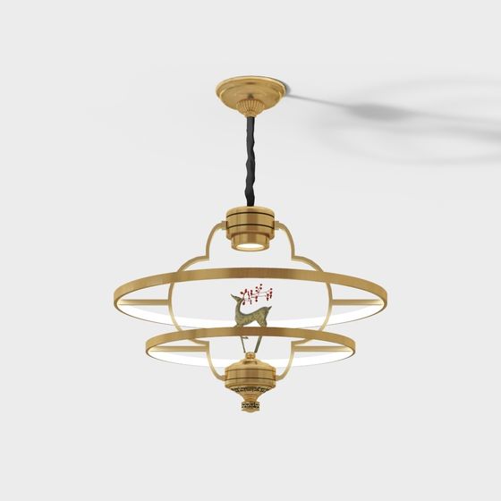 Elegant Vintage Chandelier 3D model