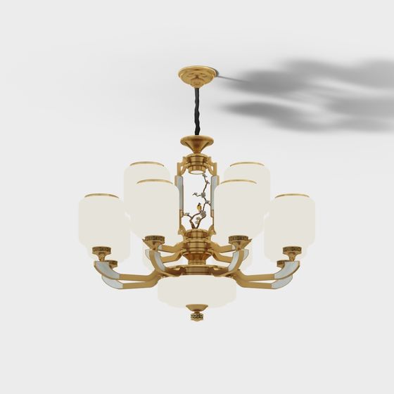 Elegant Chandelier 3D model for Stylish Interiors