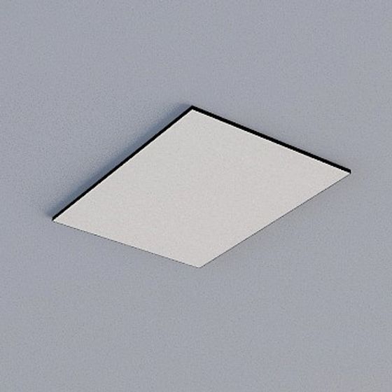 Frameless Honeycomb Panel 3D Model in Gray