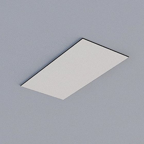 Gray Frameless Honeycomb Panel 3D Model