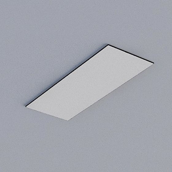 Gray Frameless Honeycomb Panel 3D Model