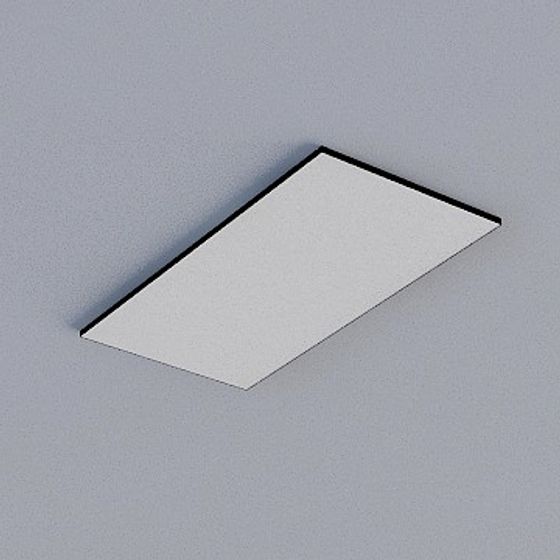 Frameless Gray Honeycomb Panel 3D Model