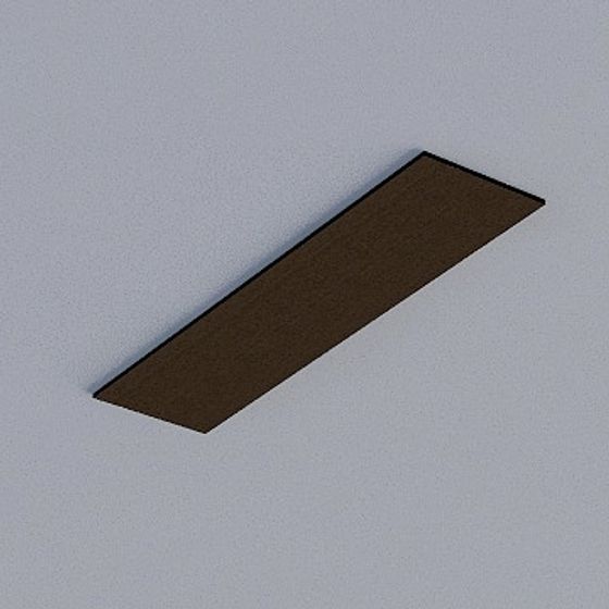 Contemporary Gray Frameless Honeycomb Panel 3D Model