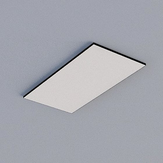 Modern Frameless Honeycomb Panel 3D Model in Gray