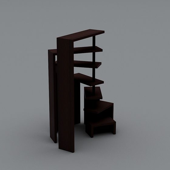 Urban Staircase Bookshelf 3D model