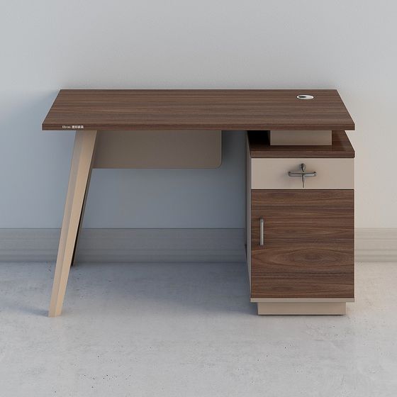 Modern Minimalist Office Desk 3D model