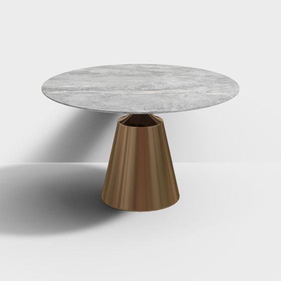 Modern Elegant Round Dining Table 3D model