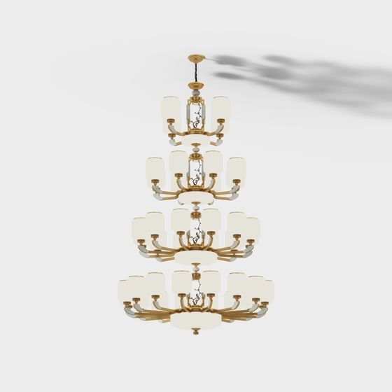 Stylish Pendant Light 3D model for Artistic Interiors