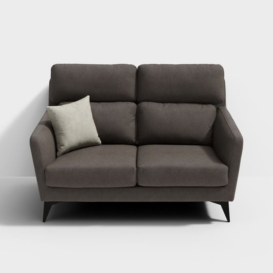 Stylish Double Sofa 3D model for Modern Interiors