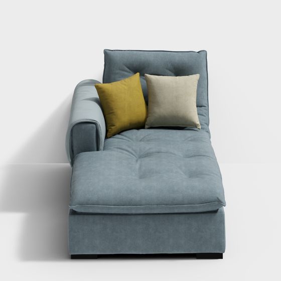 Elegant Low-Poly Sofa 3D model for Modern Interiors