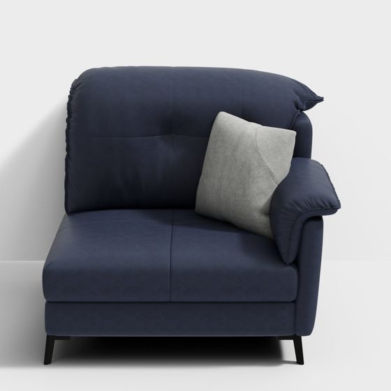 Stylish Navy Blue Sofa 3D model for Modern Interiors