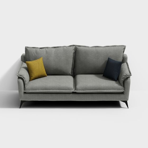 Elegant Low-Poly 3D Model Sofa Design