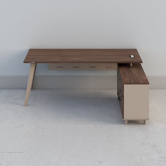 Urban Workspace Desk 3D model for Creative Projects