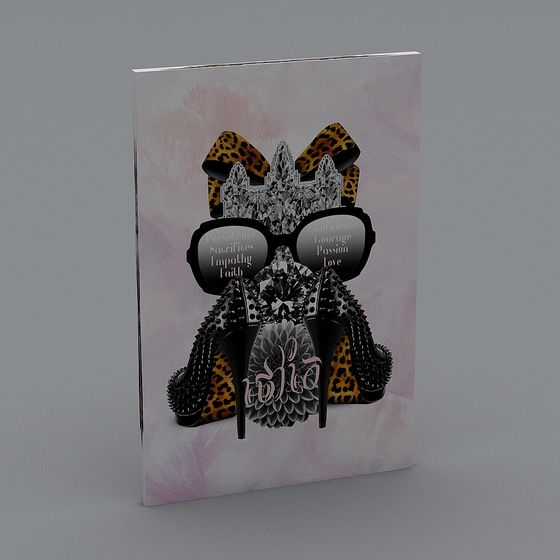 Unique High Heeled Shoes 3D model