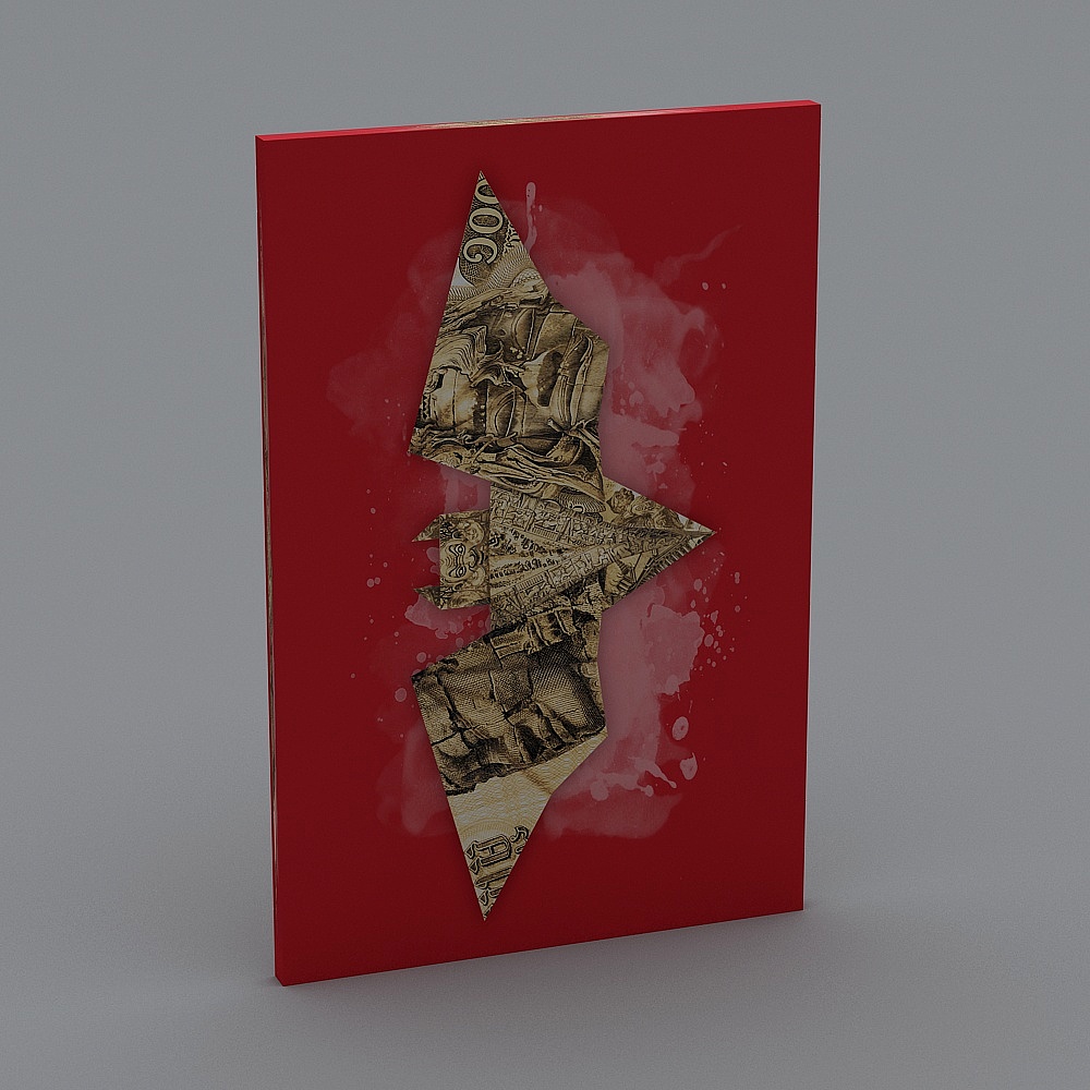 Currency Fragment Low-Poly 3D Model