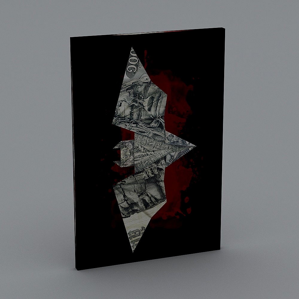 Unique Dollar Bill Arrow 3D Model