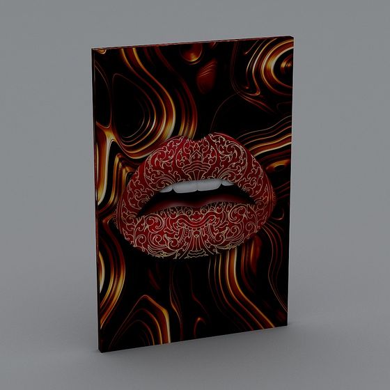 Flowing Colors Lip 3D Model