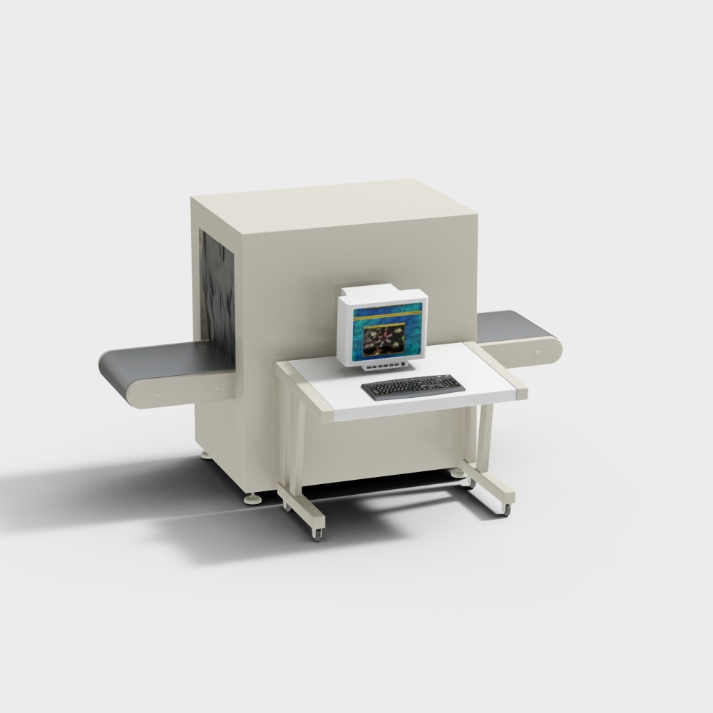Retro Computer Workstation 3D model