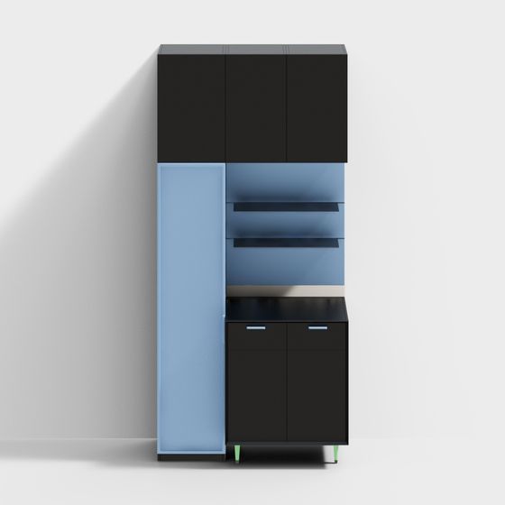 Modern Storage Cabinet 3D model for Urban Spaces
